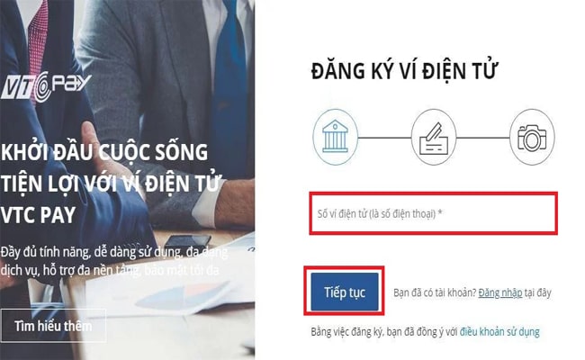 Nhập ví điện tử VTCPay